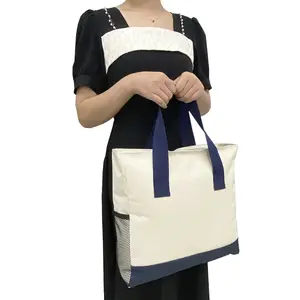 Large Capacity Canvas Light Foldable Tote Bag Wholesale Storage Bag Shopping Tote Bag For Women Lady Female Girls