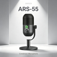 Microphone à condensateur USB ARS55 pour PC de jeu, smartphones, ordinateurs portables - Enregistrement, streaming et jeu, support OEM