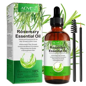 100% Minyak Esensial Pijat Rosemary Tekanan Dingin Murni 120Ml Minyak Rambut Rosemary Penutrisi Perawatan Rambut untuk Rambut Rontok