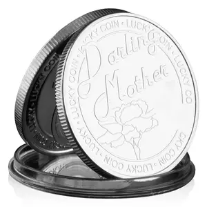 डार्लिंग मदर लकी कॉइन क्रिएटिव उपहार संग्रहणीय चांदी सोना मढ़वाया स्मारिका सिक्का संग्रह उपहार स्मारक सिक्का