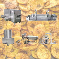 Bananenchips Fruit Snijder Schil- en Friteuse Productielijn Semi-automatisch 100kg/u capaciteit