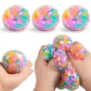 Squeeze Grape Vending Toys Cute Rubber Anti Stress Vent 6cm Colourful Beads Ball Plastic Toy for Kids - Product Image 2