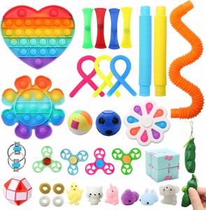 Juguete Antiestrés de Espuma de Ganchillo Premium, 35 Piezas, Deslizador Fidget para Niños, Oficina, Escritorio, Juguete Educativo Novedoso - Product Image 1