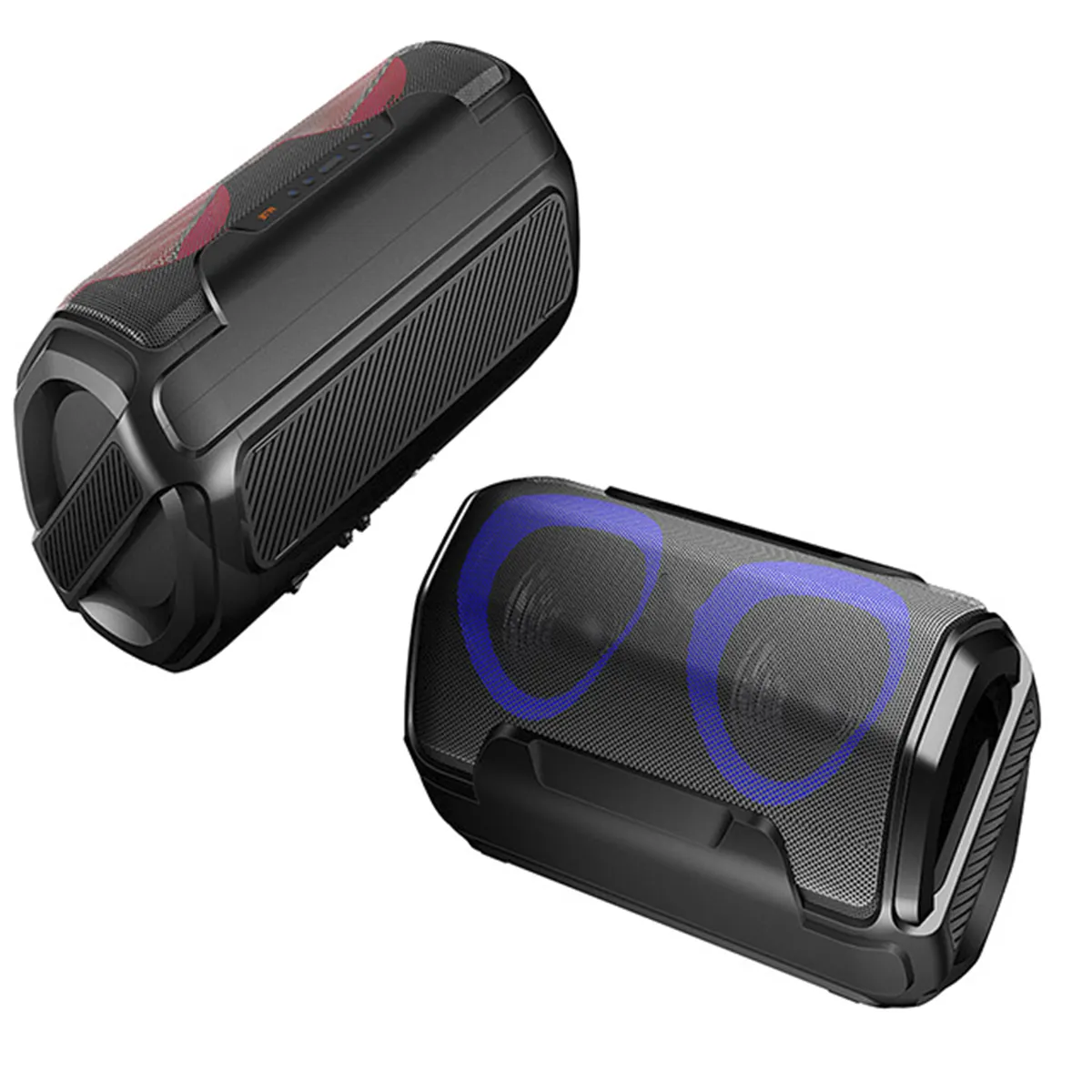 T en stock Double haut-parleur portable Bluetooth de 6.5 pouces haut-parleur de fête de grande taille avec lumière LED de lecteur de karaoké