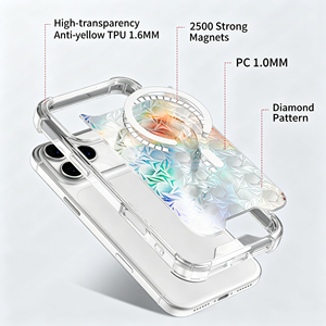 <span class=keywords><strong>Coque</strong></span> Magnétique Suprême pour iPhone 18 17 16 15 13 – Accessoire Smartphone, Motif Coloré, Antichoc, Protection Renforcée - Product Image 3