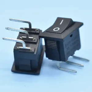 90 derece pin anahtarı Mini 3 Pin güç Rocker anahtarı kcd11 kaynak terminali Pcb anahtarı 3a 250v 6a 125v t85 1e4 tuv