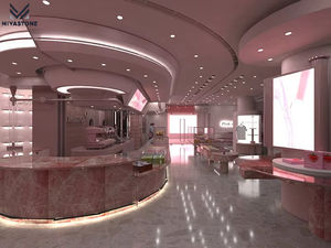 แผ่นหินโมราคริสตัลสีชมพูน้ำแข็งดีไซน์ดีที่สุดสำหรับการตกแต่งภายใน - Product Image 4