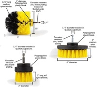Brosse d'épurateur électrique populaire de 3 pièces du kit de perceuse pour nettoyer la salle de bain, la baignoire, les carreaux, etc.