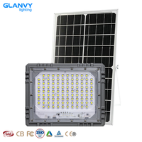 Nouveau design de projecteur solaire LED 50W 100W 150W 200W avec panneau solaire séparé, extérieur, IP65, étanche, ABS, aluminium