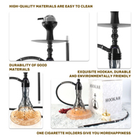 Ensemble de chicha de luxe en alliage d'aluminium avec verre sodocalcique durable et écologique, livré avec un coffret cadeau