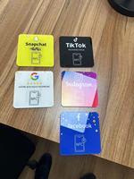 Individuell Bedruckte NFC-Tags 13,56 MHz NFC 213 Chip 144 Byte Google-Bewertungskarten Epoxy-Tisch-RFID-Menü-Tag