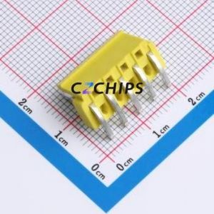 XY-VH3.96-5A21-YT Wire-to-Board Pin Header Bent Lead Through Hole,P=3.96mm Connector 1x5P 3.96mm Right Angle Insert VH - Product Image 2