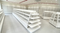 Étagère de présentation de marchandises en acier, présentoir avec étagères réglables, protection contre la corrosion, étagères avec revêtement en poudre époxy, rayonnage