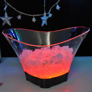 Discothèque Promotion Led Lumineux Partie Seau À Glace Grande Capacité Acrylique clair champagne Refroidisseur De Vin LED Seau À Glace - Product Image 6