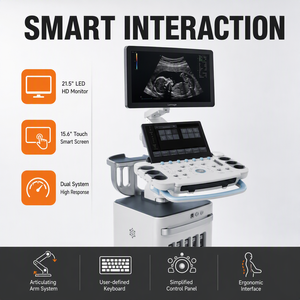 Sistema de Ultrasonido Doppler Color con Imágenes de IA y Monitor de 21.5 Pulgadas para Clínicas de Cardiología, Vascular y Obstetricia - Product Image 6