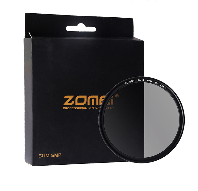 ZOMEI 52-82mm Optical Glass Camera Lens Filter Black Mist Soft 1/4 Diffusion Waterproof