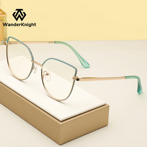 Mới sang trọng Mắt Mèo Pha Lê Phụ Nữ Khung quang học rõ ràng lens Shades kính khung Hot Bán kim cương <span class=keywords><strong>Bling</strong></span> nữ Eyewear - Product Image 4