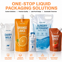 Sachet Doypack Contourné à Bec Verseur Facile à Ouvrir, Forme Spéciale, pour Boisson Détox Probiotique aux Enzymes de Fruits et Légumes pour la Santé Intestinale