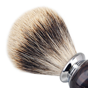 Pinceau à raser de luxe ZY, manche en alliage d'aluminium, bois de santal, nœud de 20 mm en poils de <span class=keywords><strong>blaireau</strong></span> pur, outil de <span class=keywords><strong>rasage</strong></span> humide pour hommes, fournitures de barbier - Product Image 2