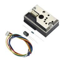 Capteur optique compact de poussière GP2Y1014AU0F 5V compatible avec GP2Y1010AU0F, détecteur de particules de fumée avec câble, qualité de l'air PM2.5