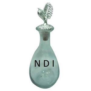 Botellas de vidrio vacías de alta calidad con tapa de metal plateado Almacenamiento de perfume líquido sostenible Uso de botella de vidrio de perfume - Product Image 5