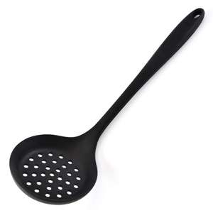 Long Handle <span class=keywords><strong>Silicone</strong></span> Antiaderente Cozinha Ferramenta Colander resistente ao calor com malha Skimmer Cozinhar Filtro Colher para Alimentos - Product Image 5
