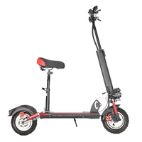 Trottinette électrique tout-terrain intelligente 10 pouces à 3 phares, en alliage d'aluminium, moteur brushless 800W, suspension intégrale, pliable, étanche