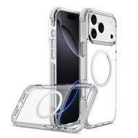 Étui de téléphone portable magnétique transparent antichoc de conception sportive en TPU PC TPE Colorfu pour 17 Pro Max