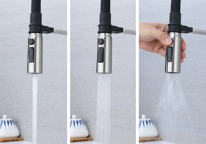 Robinet de cuisine en acier inoxydable écologique à aspiration magnétique, robinet extractible, robinet mélangeur d'eau pour évier commercial - Product Image 3