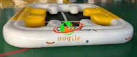 Plateforme flottante gonflable en PVC Drop Stitch pour sports nautiques et natation, certifiée CE, 3,6x3,6m, taille personnalisée pour les centres de villégiature
