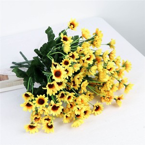 Bouquet de tournesols artificiels Wen Hope, fleurs en soie jaunes, décoration intérieure, ornement de bureau - Product Image 4