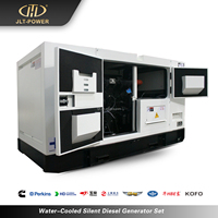 Générateur silencieux 110 kVA 88 kW triphasé AC 380 V 400 V 415 V, alimentation de secours industrielle avec ATS, cabine insonorisée, pour usine