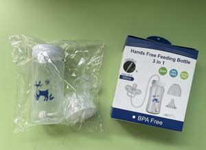 새로운 디자인 3-in-1 와이드 넥 팽만감 방지 젖병 하이 퀄리티 보관 병 핸즈프리 젖병 - Product Image 3