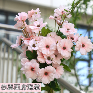 Fleurs artificielles de pommier sauvage en soie plastique, haute simulation, pour décorations de mariage et de maison, style classique - Product Image 6