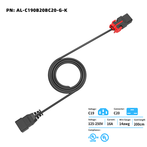Power <span class=keywords><strong>adapter</strong></span> nối mở rộng màu đen Nam-Nữ Power cắm nối 3-pin <span class=keywords><strong>AC</strong></span> ổ cắm CE ul - Product Image 2