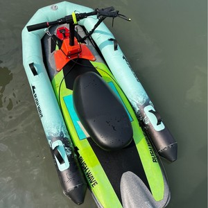 Rushwave Electric Surfboard 16in Above PVC Inflatable Watercraft For Beginners Lake River Use - Product Image 2