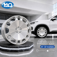 Jantes de voiture forgées en gros 6061-T6 de 18 à 22 pouces 5x114.3, jantes en alliage pleines et polies, grandes jantes creuses OEM ODM pour berlines et SUV de luxe