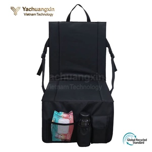 Portable Outdoor Folding Seat <b>Cushion</b> With Backrest And <b>Storage</b> Pockets For Sports Venues Garden Use - Product Image 2