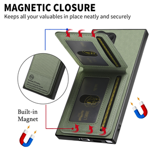 LeYi <span class=keywords><strong>2026</strong></span> 热销豪华手机壳带支架钱包式防指纹手机保护套适用于三星 S25 Plus S26 FE - Product Image 3