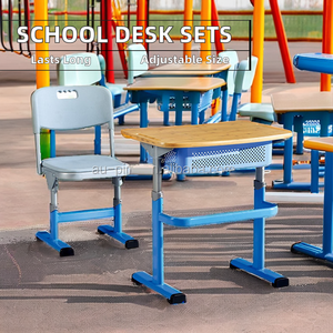 Hot Sale High Quality Modern Metal <b>Adjustable</b> School Classroom Student Desk and Chair ST-0709A School Chair Classroom <b>Table</b> Desk - Product Image 3