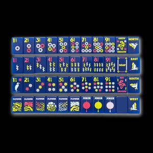 Fichas de Mahjong Americanas de Acrílico Azul de una Sola Capa, Tamaño Grande, Marca TOGYE, 160 Piezas, Grabado Personalizado de Lujo, Modelo MS654872 para 4 Jugadores - Product Image 6