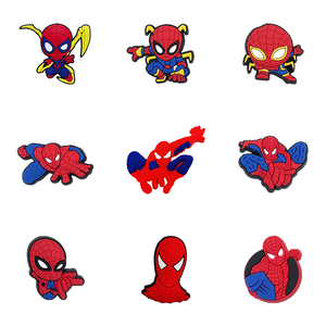 Personaje de la película de héroe personalizado zapato encantos diseño de <span class=keywords><strong>hombre</strong></span> araña PVC zapato encantos Decoración Para <span class=keywords><strong>zuecos</strong></span> vendedor a granel - Product Image 2