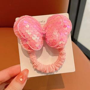 Élastique à cheveux brillant à nœud, très vendu, doux, pour petite fille, ne blesse pas les cheveux, très élastique, en gros - Product Image 5