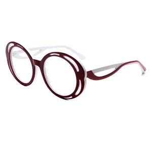 Veetus kacamata asetat grosir bingkai kacamata penjualan laris kacamata Vogue bentuk bulat asetat