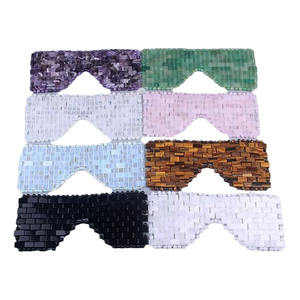 10 مجموعات متنوعة من أقنعة العين الطبيعية من اليشم والأوبال، أقنعة تدليك للعين للنوم العميق وعلاج الهالات السوداء، قناع عين من الكوارتز الوردي - Product Image 3