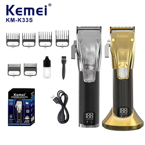 Cortadora de Pelo Eléctrica Komei KM-K33S con Pantalla LCD, Recortadora Profesional para Salón, Cuerpo Metálico, Funciona con Batería - Product Image 4