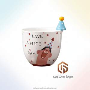 Tazza in Ceramica Personalizzata con Decorazione a Cappello da Festa, Design Cartoon, Tazza per Caffè e Tè con Confezione Regalo per Bambini e Amici - Product Image 3