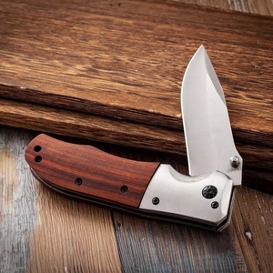 Navaja Plegable FB136 Personalizable, Calidad OEM, para Camping, Acero Inoxidable, Mango de Madera, Hoja Fija de 20.6cm, 1 Año de Garantía - Product Image 6