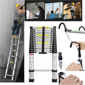 Stainless Steel Telescopic Retractable Folding <strong>Ladder</strong> <strong>Hook</strong> 150kg Load Capacity 1-Year Warranty 45/50 Climbing Angle Manual Lock - Product Image 6