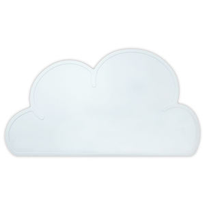 Tapis de repas pour bébé en silicone de qualité alimentaire, forme nuage, bord surélevé, antidérapant, imperméable, pour nourrissons et enfants, avec protection anti-éclaboussures imprimée - Product Image 4